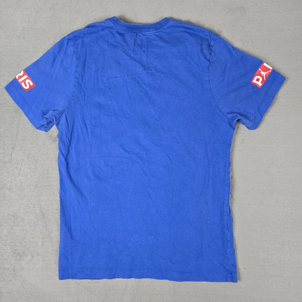 Nike Air Jordan‎ x Paris Saint Germain T-Shirt Mens Small Blue Jumpman Logo